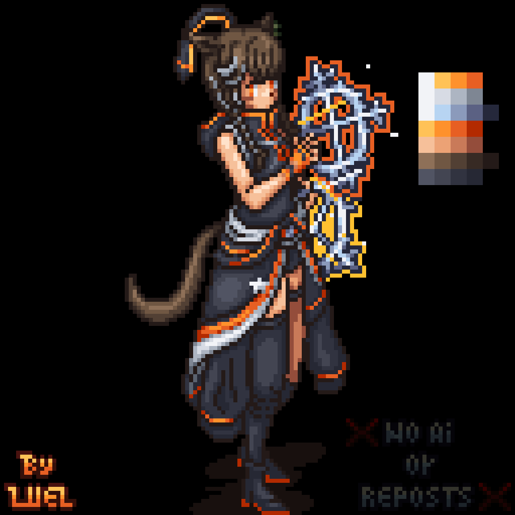 Miqo'te JK Pixel Art Sprite (Commission)